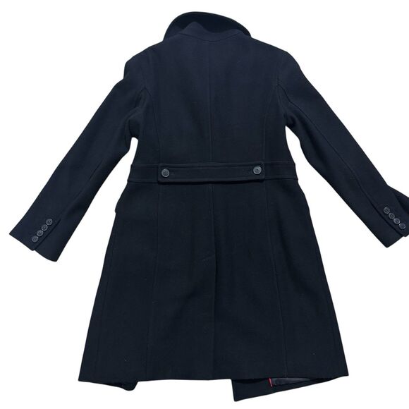 Talbots Pea Coat Sz 6 Black Wool Blend Overcoat Pockets Button Front Classic - Picture 2 of 7